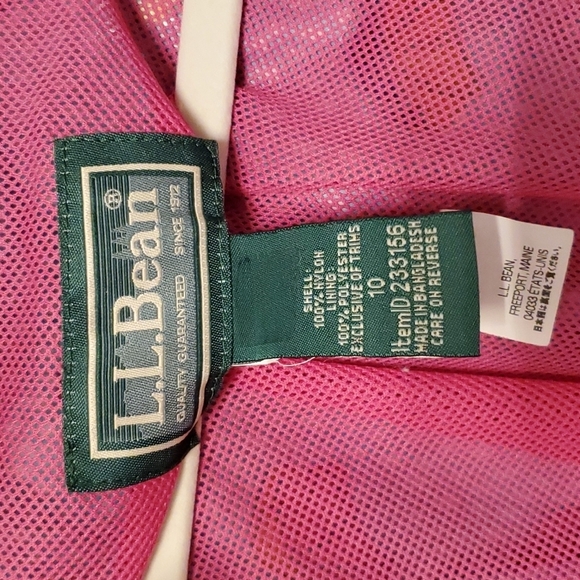 L.L Bean girls Rainjacket sz 10 - Picture 10 of 14